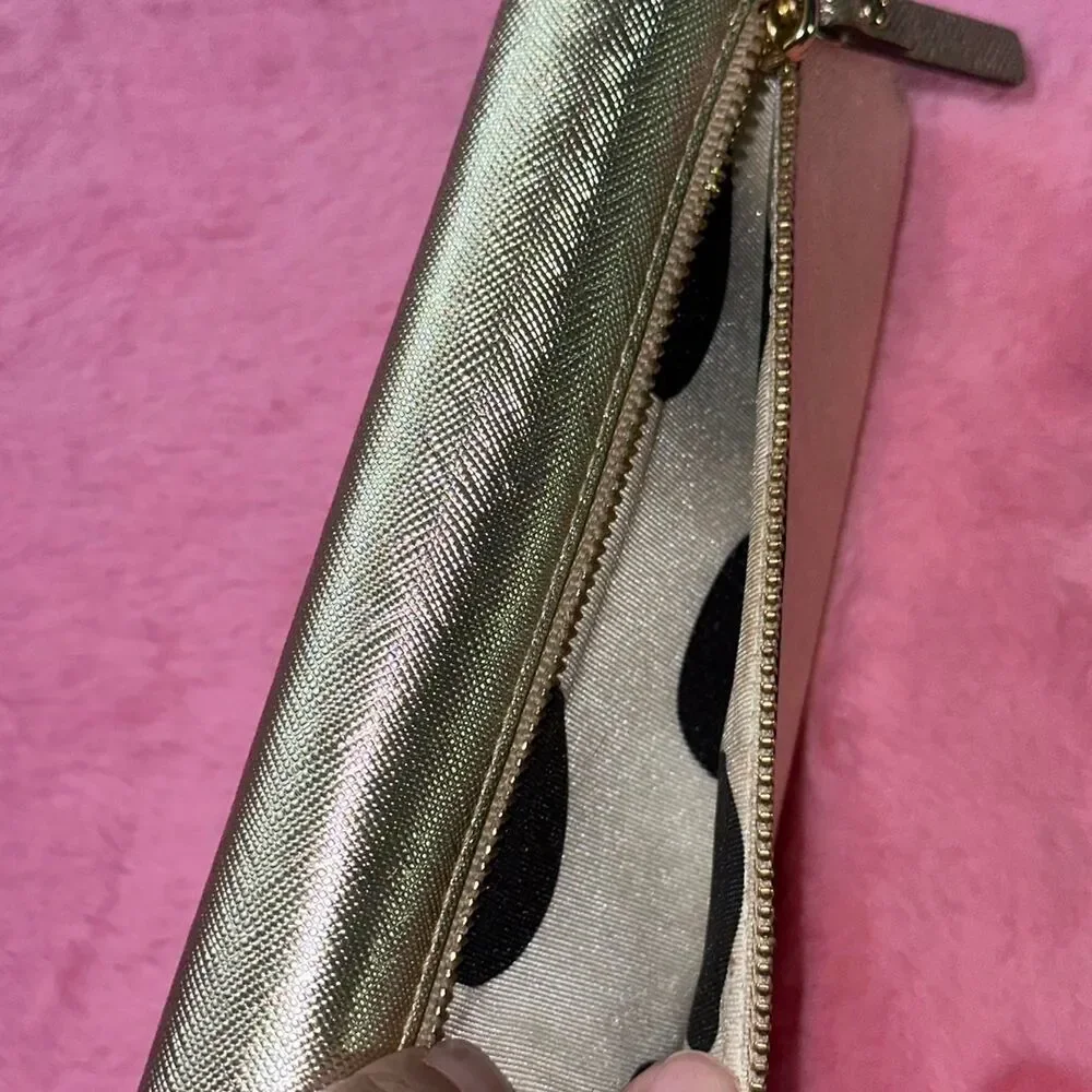 Kate-spade-new-york Women's Gold and White Wallet-purses